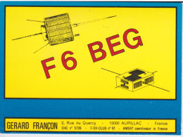 CARTE QSL - RADIO AMATEUR - REF - GERARD FRANÇON A AURILLAC 15 - - Amateurfunk