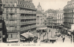 FRANCE - Grenoble - Vue Générale - La Rue Félix Poulat - L L - Animé - Carte Postale Ancienne - Grenoble
