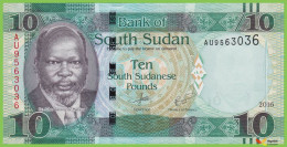 Voyo SOUTH SUDAN 10 South Sudanese Pounds 2016 P12b B112b AU UNC - Südsudan