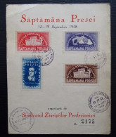 Rumänien FDC Blatt/ETB , Mi 1154-1157 A , 100 Jahre Rumanische Presse - Gebraucht