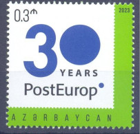 2023. Azerbaijan, 30y Of PostEurop, 1v,, Mint/** - Azerbeidzjan