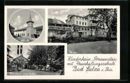 AK Bad Sulza, Kinderheim Sonnenstein Mit Haushaltungsschule, Blick Auf Schule, Heim U. Garten,   - Bad Sulza