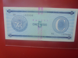 CUBA 5 PESOS ND "Exchange Certificate" Série C Circuler (B.33) - Kuba