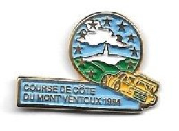 Pin' S  Sport  Automobile, Voiture  Jaune, RALLYE, COURSE  DE  CÔTE  DU  MONT  VENTOUX  1994 - Rally