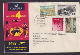 Flugpost Brief Air Mail B.O.A.C. Comet 4 Jetliner Erstflug London Großbritannien - Storia Postale