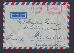 Flugpost Brief Brasilien AFS Absenderfreistempel St. Paulo Nach München - Storia Postale