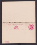 Bahamas Ganzsache Queen Victoria 1p Frange Und Antwort Postal Stationery - Bahamas (1973-...)