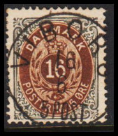 1875-1903. Bi-coloured. 16 Øre  Luxus Cancel VIBORG 16 6 5. POST.  (Michel 27) - JF543207 - Usati