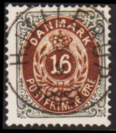 1875-1903. Bi-coloured. 16 Øre  Luxus Cancel HJALLERUP 5 9 1. POST.  (Michel 27) - JF543208 - Usati