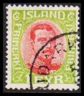 1921. King Christian X. 1 EYR With Fine Cancel SAUDARK.... (Michel 83) - JF543218 - Gebruikt