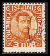 1920. King Christian X. Thin, Broken Lines In Ovl Frame. 3 Aur (Michel 84) - JF543222 - Used Stamps