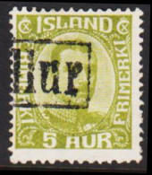 1921. King Christian X. 5 AUR Nice Cancelled TOLLUR.   (Michel 99) - JF543227 - Gebraucht