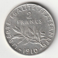 Semeuse 2 Franc Argent 1910 - Silver - - 2 Francs