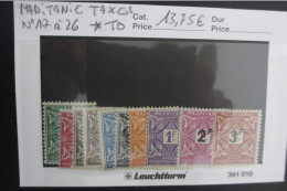 COLONIES MAURITANIE TAXES N°17 à 26 NEUF* TB COTE 13,75 EUROS VOIR SCANS - Neufs