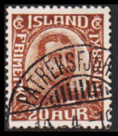1922. King Christian X. Thin, Broken Lines In Ovl Frame. 20 Aur Brown. Very Nice Cancelled PA... (Michel 101) - JF543256 - Usados
