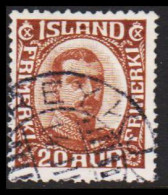 1922. King Christian X. Thin, Broken Lines In Ovl Frame. 20 Aur Brown.  (Michel 101) - JF543259 - Oblitérés