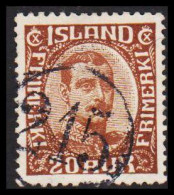 1922. King Christian X. Thin, Broken Lines In Ovl Frame. 20 Aur Brown. BEAUTIFUL NUMMERAL CAN... (Michel 101) - JF543261 - Gebraucht