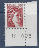 Coin Daté - YT 1965 - Sabine 0,10 F - 1970-1979