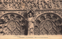 FRANCE - Bourges - La Cathédrale - Haut De La Porte Centrale - Carte Postale Ancienne - Bourges