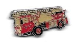 Pin' S  SAPEURS  POMPIERS  Camion  Rouge  Renault ?  Avec  échelle - Feuerwehr