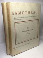 The Inscriptions On Ceramics And Minor Objetcs 2 I + 2.II- Samothrace Excavations Institute Of Fine Arts New York Univer - Arqueología