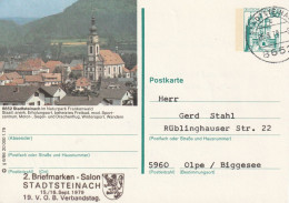 E 800) STADTSTEINACH 1979: BiPo Mit Zudruck 2. Briefmarken-Salon, Verbandstag - Altri & Non Classificati