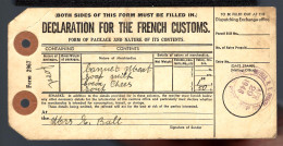 PARCEL -POST BETWEEN THE UNITED STATES AND FRANCE -1946 - TBE - Cartas & Documentos
