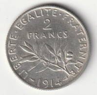 Semeuse 2 Franc Argent 1914 - Silver - - 2 Francs