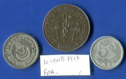 Alger 1 Jeton  Sig  Volant  + 10 Cents  Fer  Alger  +  5  Cents  Oran - Algérie