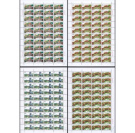 China 1998/1998-2 Villas And Gardens In Guangdong Stamp Full Sheet 4v MNH - Blocks & Sheetlets