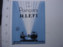 Publicité Les POMPES R.LEFI AD Advertising 20's Annees Folles LOFT GARAGE - Publicités