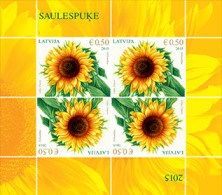 2015 Lettland  LATVIA  Lettonie -Sunflower - Sonnenblume - Flower - MNH  MINI SHEET - Lettland