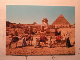 Giza - The Sphinx And  The Pyramid Of Keops And Chephren - Gizeh