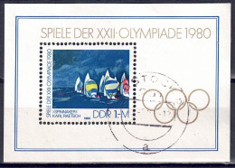 DDR 1980 - Olymp. Spiele, Block 60, Gestempelt / Used - 1971-1980