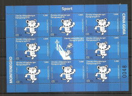 MONTENEGRO.2018.XXIII Olympic Winter Games In Pyeongchang,SPORT,SKI,SHEET,mnh - Winter 2018: Pyeongchang