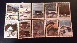 Japon 2008 4521 4530 Ma Ville Paysage Train Photo Non Contractuelle - Used Stamps