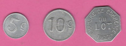 Lot - Chambre De Commerce Du Lot - 1922 - 25 Centimes - 10 Centimes - 5 Centimes - Monétaires / De Nécessité