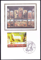 Belgium 1968 Maxi Card, The Mystic Lamb, Culture, Painters, Paintings, Religion - 1961-1970