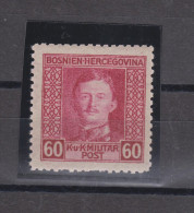 BOSNIA AND HERZEGOVINA AUSTRIA 1917 60  H  Perforation L 11 1/2 MNH - Bosnie-Herzegovine