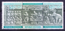 Indonesia 1968 MNH, Borobudur Temple Monument, Buddha, Elephant - Budismo