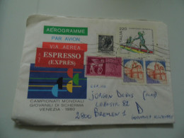 Aerogramma "ESPRESSO" CAMPIONATI MONDIALI GIOVANILI DI SCHERMA 1980 - 1971-80: Storia Postale