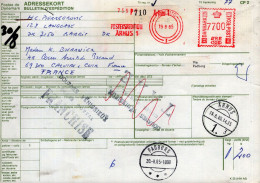 Danimarca (1985) - Bollettino Pacchi Per La Francia - Briefe U. Dokumente