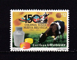 URUGUAY-2012-150TH ANNIVERSARY OF COLONIA SUIZA-MNH - Uruguay