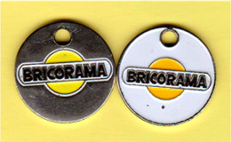 Lot De 2 Jetons De Caddie Différents " BRICORAMA "_j387 - Jetons De Caddies