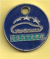 Jeton De Caddie  " TOP GARAGE SERVICE " [C]_j175 - Trolley Token/Shopping Trolley Chip