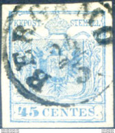 Lombardo Veneto. Stemma, Carta A Mano 45 C. III Tipo 1850. Usato. - Non Classés