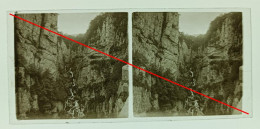 Drôme, Photo Sur Plaque De Verre, Route Des Grands Goulet, Cascade De La Vernaison, Montagne. - Diapositivas De Vidrio