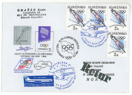 COV 85 - 54 Flight Olimpic Games AIRPLANE, Slovakia-Norway, Bratislava-Lillehammer - Cover - 1994 - Invierno 1994: Lillehammer