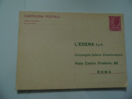 Cartolina Postale "L'EDERA S.p.A. Compagnia Italiana Di Assicurazioni - ROMA" - 1971-80: Storia Postale