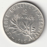 Semeuse 2 Franc Argent 1915 - Silver - - 2 Francs